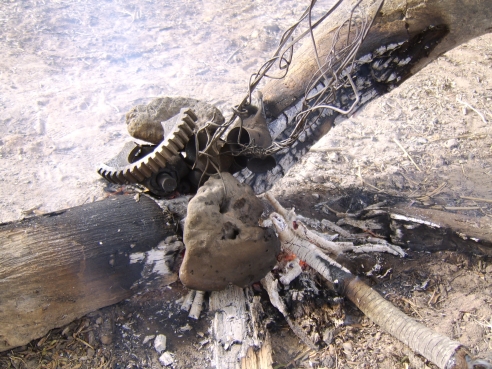 Beer 'stones' used when mulling beer. These hot metal objects are plunged into the beer to heat it up and improve the flavour.